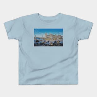 CAERNARFON CASTLE & HARBOUR Kids T-Shirt